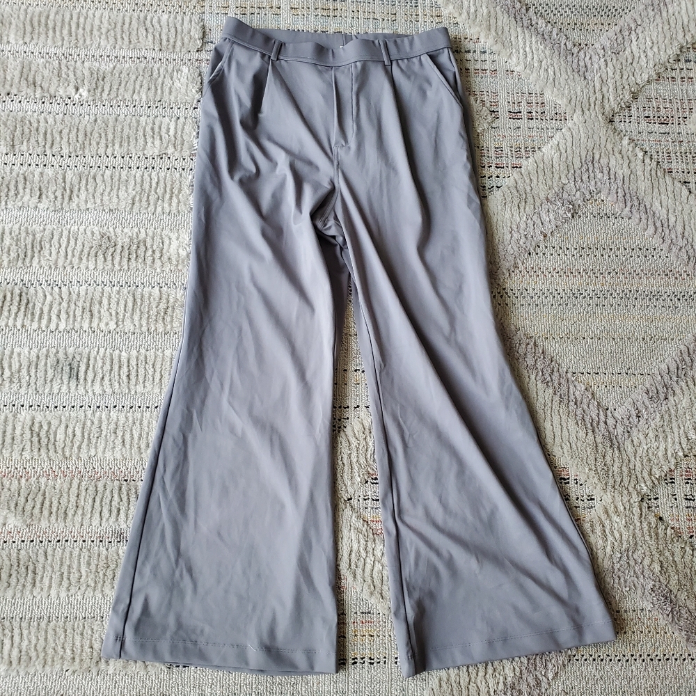 HALARA FLEX High Waist Stetchy Elegant Gray Trousers L